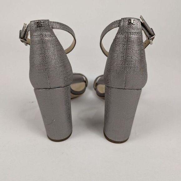 Sam Edelman Yaro Heels Women's Pewter Metallic Sandal - size 9 - Picture 6 of 7